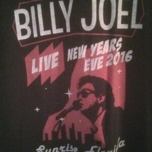 Billy Joel Live New Year's Eve Graphic Tee - Black and Red